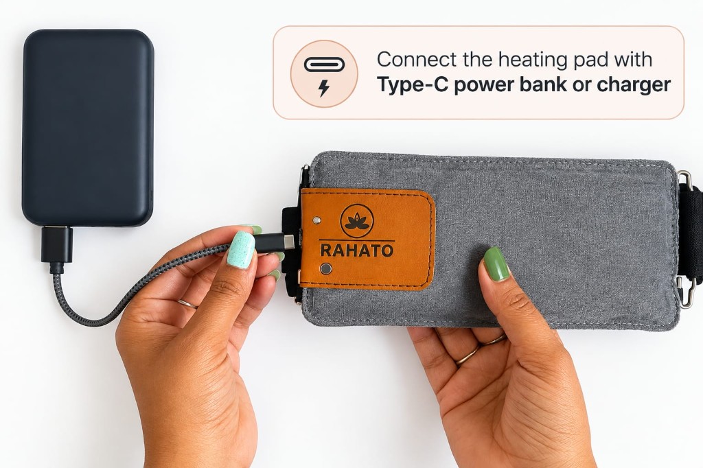 Connect Rahato PPM to a Type-C power bank or charger