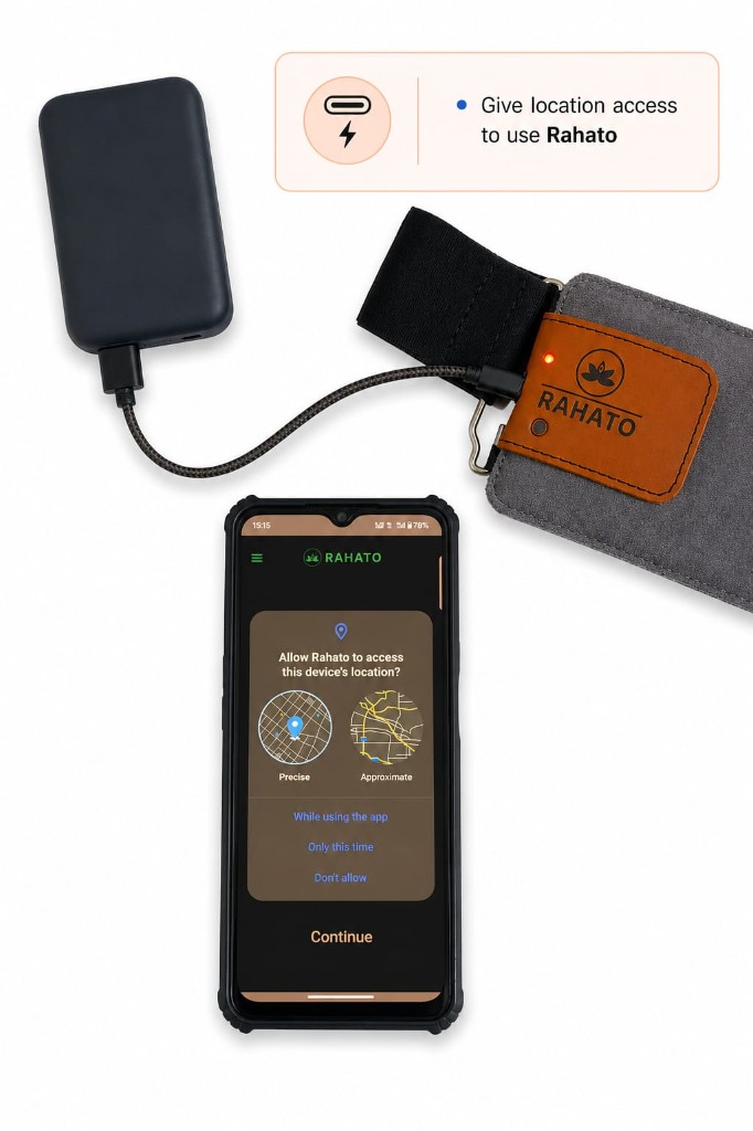 Allow location access for the Rahato app