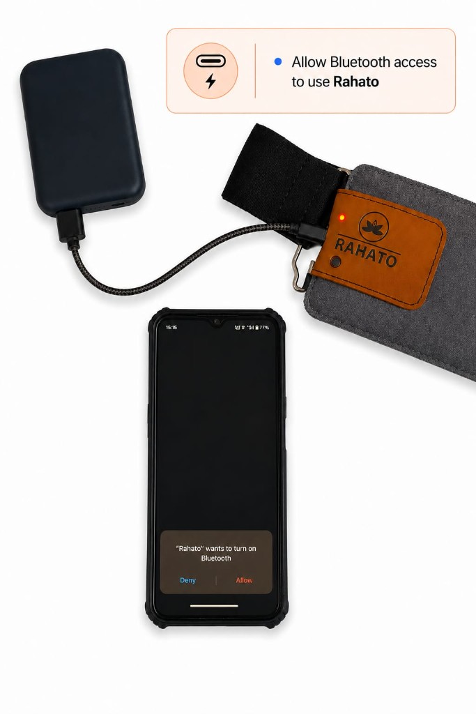 Allow Bluetooth access for the Rahato app