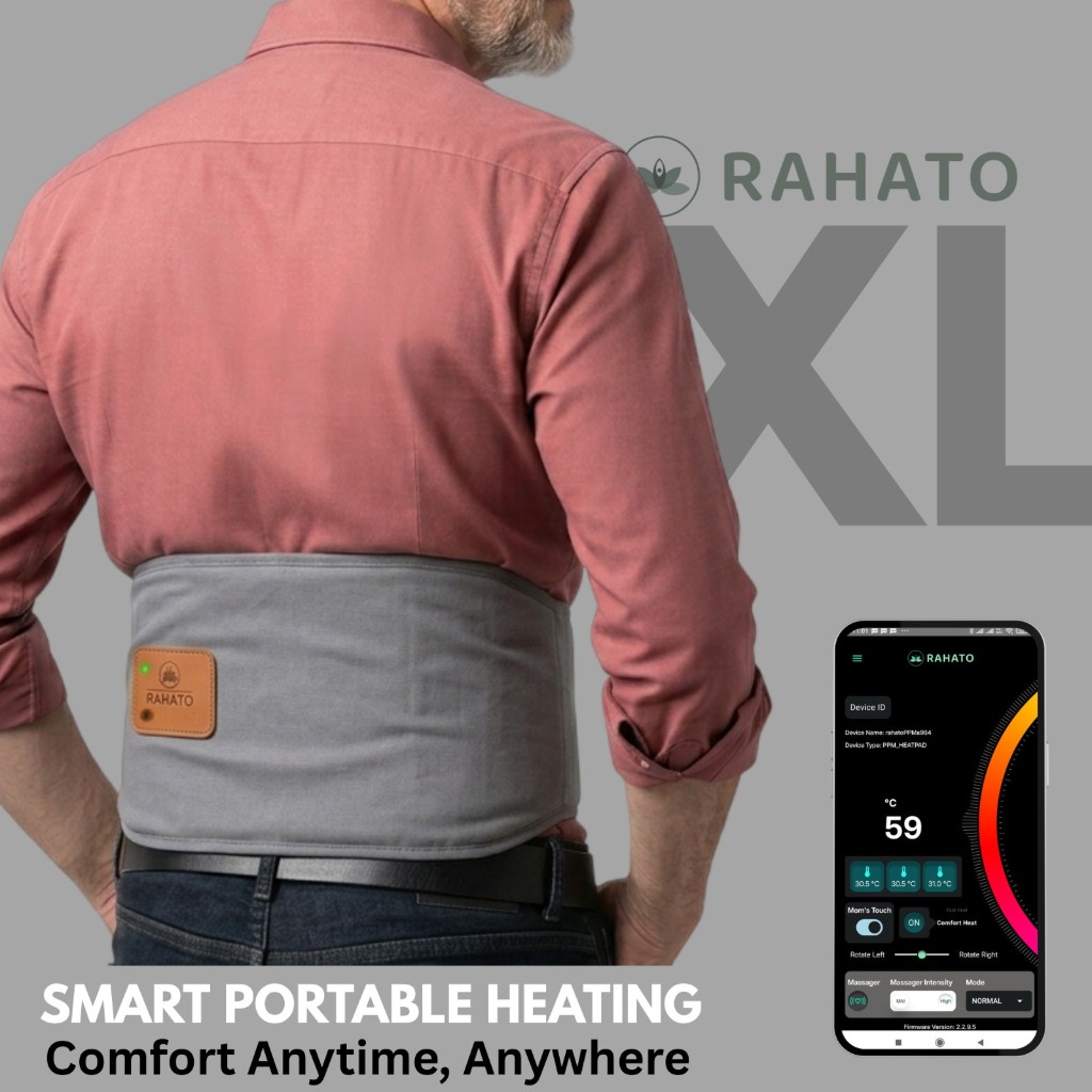 RAHATO XL smart portable heating pad with app